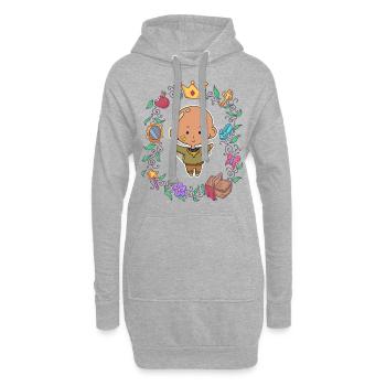 Enfants garçons indiens anime manga comic cadeau - Sweat-shirt à capuche long Femme - gris chiné - Devant