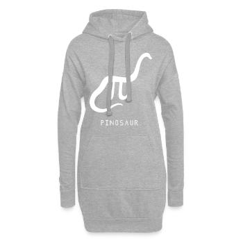 Dinosaures Pi - Sweat-shirt à capuche long Femme - gris chiné - Devant