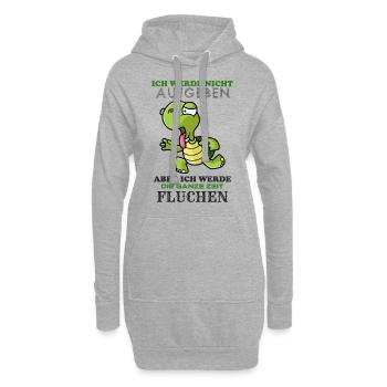 Lahme Schildkröte - Hoodie-Kleid - Grau meliert - Vorne