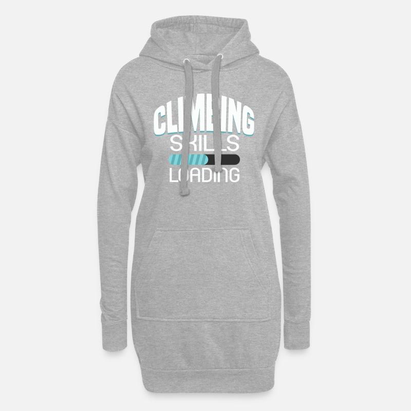 climbing skills loading - Hoodie-Kleid - Grau meliert