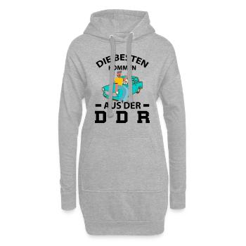 Die Besten Kommen Aus Der DDR - Hoodie-Kleid - Grau meliert - Vorne