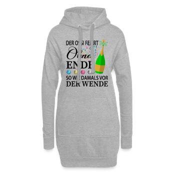 DDR Ossi - Hoodie-Kleid - Grau meliert - Vorne