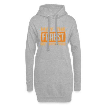 Wald - Hoodie-Kleid - Grau meliert - Vorne