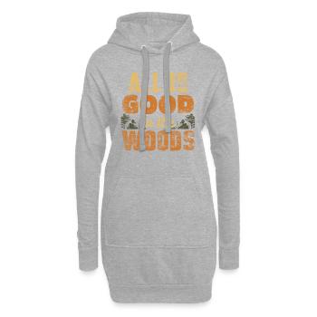 Wald - Hoodie-Kleid - Grau meliert - Vorne