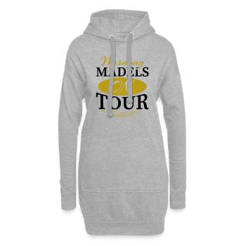 Mädels on Tour Mädelstrip Girls Trip Mädelstour - Hoodie-Kleid - Grau meliert - Vorne