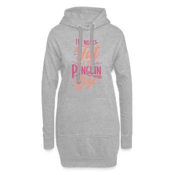 manchot - Sweat-shirt à capuche long Femme - gris chiné - Devant
