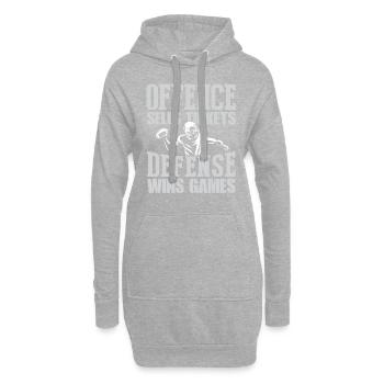 American Football - Hoodie-Kleid - Grau meliert - Vorne