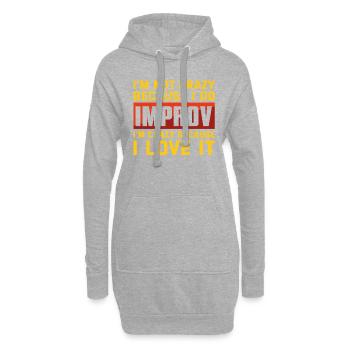 Improv Theater Schauspiel - Hoodie-Kleid - Grau meliert - Vorne