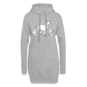 Vierzig Ziege 40. Geburtstag Geburt 1980 Geschenk - Hoodie-Kleid - Grau meliert - Vorne