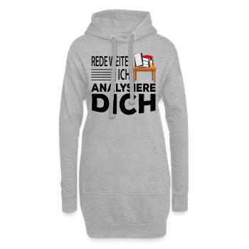 Psychologie Student Spruch - Hoodie-Kleid - Grau meliert - Vorne