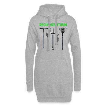 Rechenzentrum - Gärtner - Hoodie-Kleid - Grau meliert - Vorne