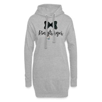Ringträger Ring Security Hochzeit JGA - Hoodie-Kleid - Grau meliert - Vorne