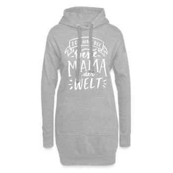 Muttertag Motiv - Hoodie-Kleid - Grau meliert - Vorne