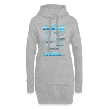 Vous êtes un nageur quand ... - Sweat-shirt à capuche long Femme - gris chiné - Devant