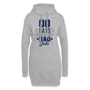 0 Tage seit letztem Dad Joke - Hoodie-Kleid - Grau meliert - Vorne