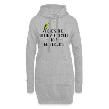 Here’s The Ultimate Secret To A Better Life - Sweat-shirt à capuche long Femme - gris chiné - Devant