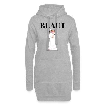 Bride to be Braut Alpaca Lama Alpaka JGA Party - Hoodie-Kleid - Grau meliert - Vorne