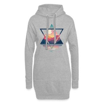 Explorez le sommet - Sweat-shirt à capuche long Femme - gris chiné - Devant