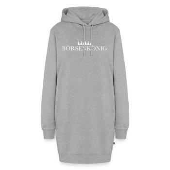 Börsenkönig Börse Finanzen Aktie ETF Geschenk - Hoodie-Kleid - Grau meliert - Vorne