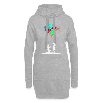 Mein Universum - Hoodie-Kleid - Grau meliert - Vorne