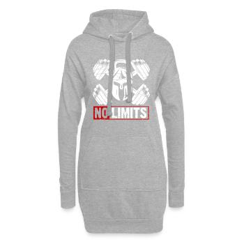 Fitness trainer - Sweat-shirt à capuche long Femme - gris chiné - Devant