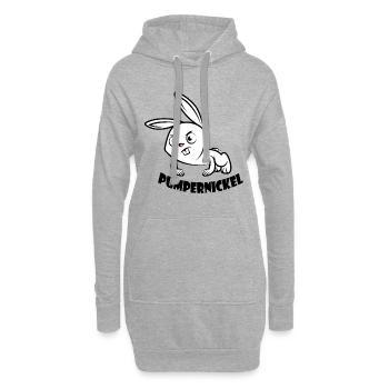 Pumpernickel Fitness Liegestütze Workout - Hoodie-Kleid - Grau meliert - Vorne