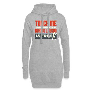 Boxen - Hoodie-Kleid - Grau meliert - Vorne