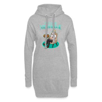 Professor IN Shishalogie Lustiger Spruch Raucher - Hoodie-Kleid - Grau meliert - Vorne