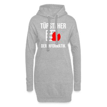 Firewall Informatik Netzwerk lustiges Motiv - Hoodie-Kleid - Grau meliert - Vorne