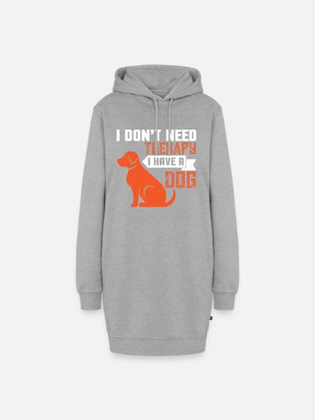 Hundeliebhaber, Hundesport, Hundeschule - Hoodie-Kleid - Grau meliert