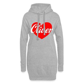 Oliver Geschenkidee Lustig Michael - Hoodie-Kleid - Grau meliert - Vorne