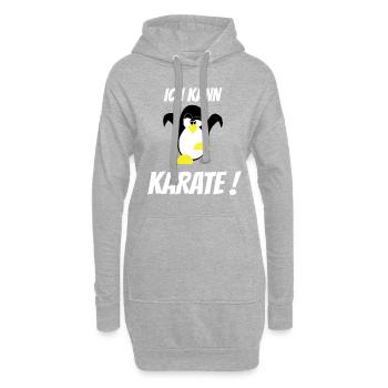 Pinguin Damen Geschenkidee lustiger Spruch - Hoodie-Kleid - Grau meliert - Vorne