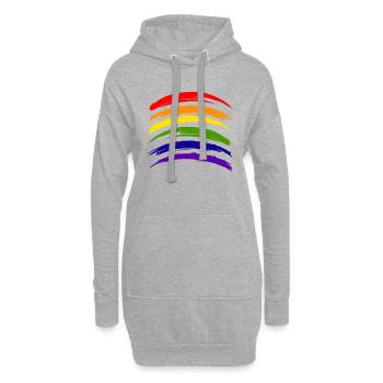 LGBT Painting CSD Gay Pride Queer Regenbogen - Hoodie-Kleid - Grau meliert - Vorne