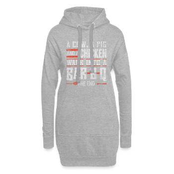 BBQ Grillen - Hoodie-Kleid - Grau meliert - Vorne