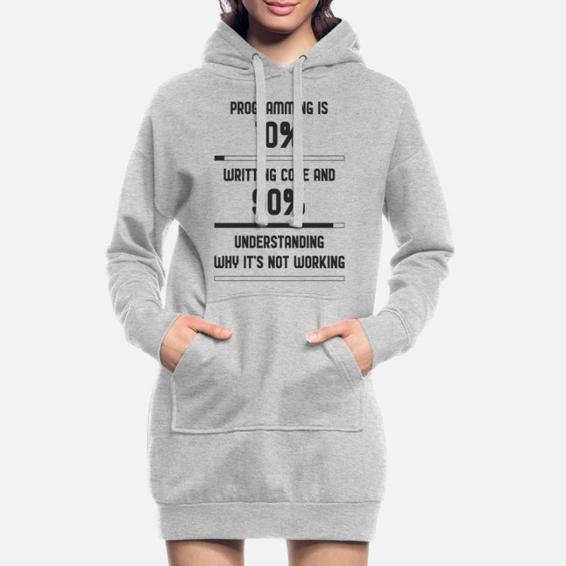 Code de programmation Funny Sweat-shirt à capuche long Femme
