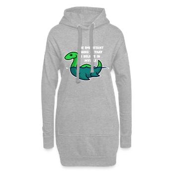 Monster Of Loch Ness Faith - Sweat-shirt à capuche long Femme - gris chiné - Devant