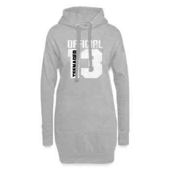 Adolescent officiel 13 - Sweat-shirt à capuche long Femme - gris chiné - Devant
