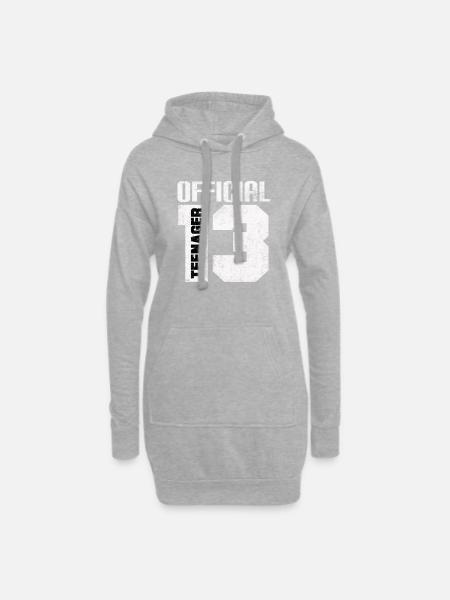 Official Teenager 13 - Hoodie-Kleid - Grau meliert