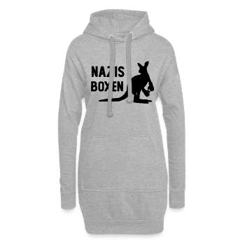 Nazis boxen - Känguru - Hoodie-Kleid - Grau meliert - Vorne