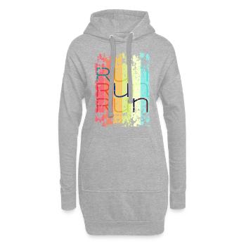 run run - Hoodie-Kleid - Grau meliert - Vorne