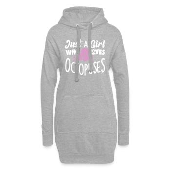Oktopus - Hoodie-Kleid - Grau meliert - Vorne
