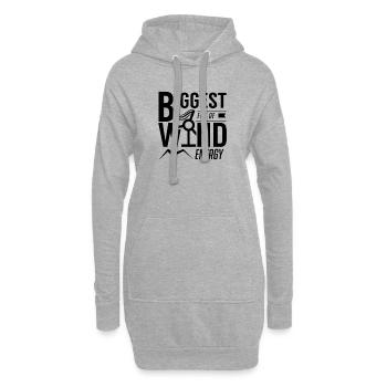 Windkraft Liebhaber - Hoodie-Kleid - Grau meliert - Vorne