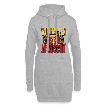 Wir hatten ja nüscht DDR Nicki Geschenk - Hoodie-Kleid - Grau meliert - Vorne
