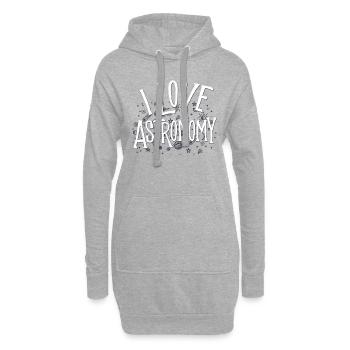 Astronomie - Hoodie-Kleid - Grau meliert - Vorne