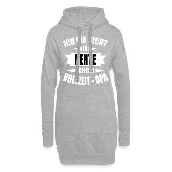 Idée de cadeau drôle pour le grand-père à temps plein retraité - Sweat-shirt à capuche long Femme - gris chiné - Devant