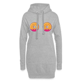 Bikini Donuts Mermaid Comic Style - Hoodie-Kleid - Grau meliert - Vorne