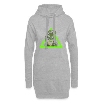 Freestyle-Rap - Hoodie-Kleid - Grau meliert - Vorne