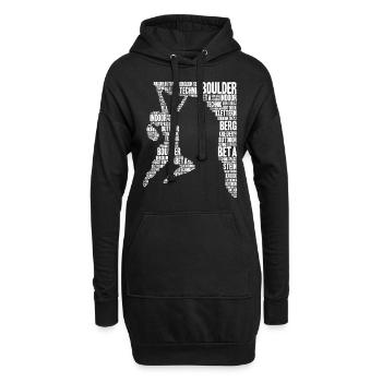 Boulder Geschenk Bouldern Kletterhalle Kletter - Hoodie-Kleid - Schwarz - Vorne