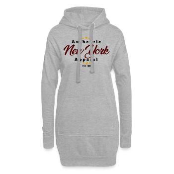 New York - Hoodie-Kleid - Grau meliert - Vorne