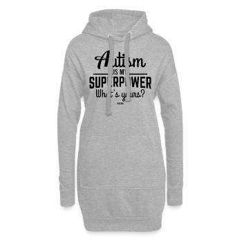 Autismus besonders Entwicklungsstörung - Hoodie-Kleid - Grau meliert - Vorne